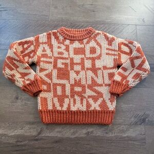 6-7Y Misha & Puff Alphabet Merino Wool Sweater